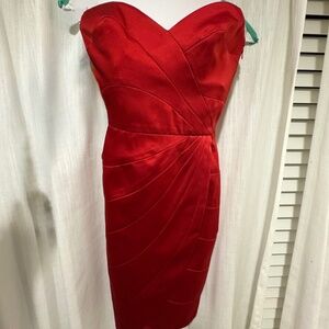 Vintage ABS red mini - sweetheart neckline